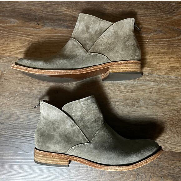 KORK EASE Pewter Women's Zip Back Ankle High Boots Leather Upper NEW in Box - Picture 3 of 12